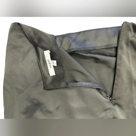 RO&DE Black  Midi Skirt Satiny Size Large - Picture 5 of 9